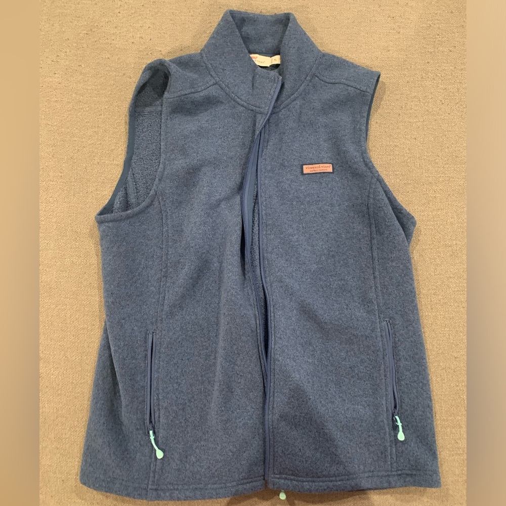 Vineyard Vines Blue Fleece Vest